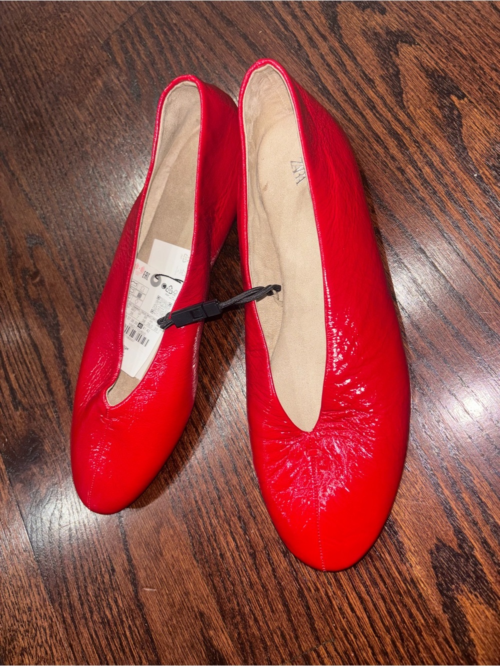 Zara Red Patent Ballet Flats